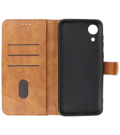 Booktype Hoesje Wallet Case Telefoonhoesje voor Samsung Galaxy A03 Core - Bruin