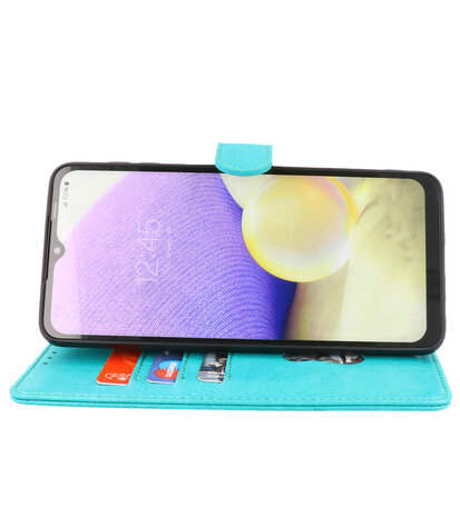 Booktype Hoesje Wallet Case Telefoonhoesje voor Samsung Galaxy A03 - Groen