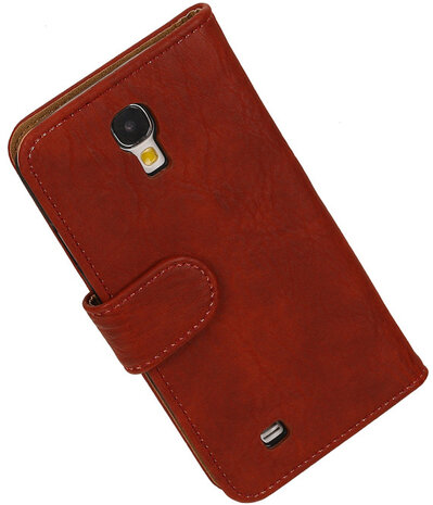 Rood Hout Design Book Cover Hoesje Galaxy S4 I9500