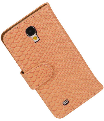 Roze Slangen / Snake Design Book Cover Hoesje Galaxy S4 I9500