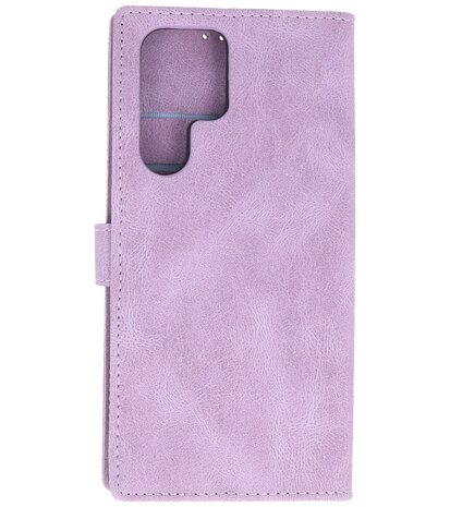 Samsung Galaxy S22 Ultra Hoesje Portemonnee Book Case - Paars