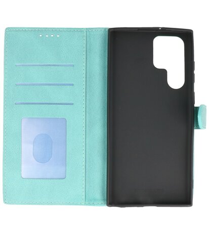 Samsung Galaxy S22 Ultra Hoesje Portemonnee Book Case - Turquoise