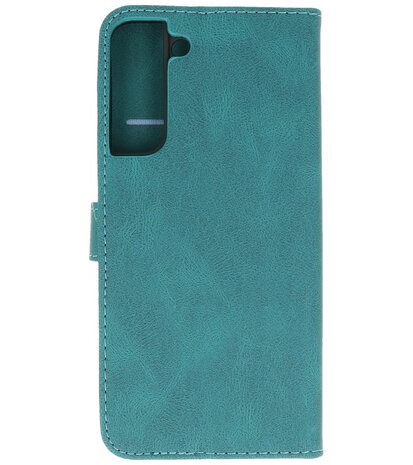 Samsung Galaxy S22 Plus Hoesje Portemonnee Book Case - Donker Groen