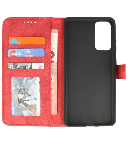 Samsung Galaxy S20 FE 2022 Hoesje Portemonnee Book Case - Rood