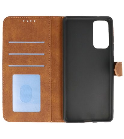 Samsung Galaxy S20 FE 2022 Hoesje Portemonnee Book Case - Bruin