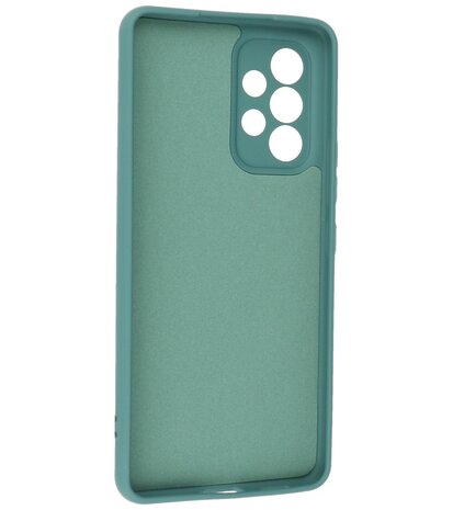 2.0mm Dikke Fashion Telefoonhoesje - Siliconen Hoesje voor Samsung Galaxy A13 4G - Donker Groen