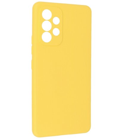 2.0mm Dikke Fashion Telefoonhoesje - Siliconen Hoesje voor Samsung Galaxy A23 - Geel