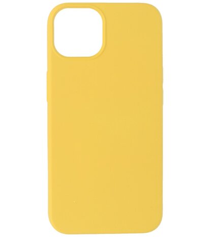 iPhone 14 Plus Hoesje - 2.0mm Dikke Fashion Telefoonhoesje Backcover - Geel