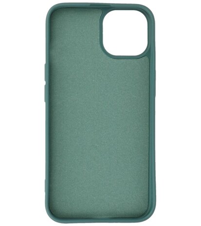 iPhone 14 Plus Hoesje - 2.0mm Dikke Fashion Telefoonhoesje Backcover - Donker Groen