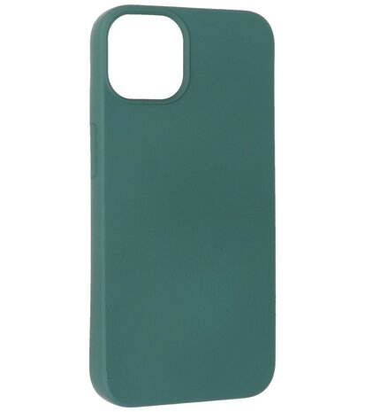 iPhone 14 Plus Hoesje - 2.0mm Dikke Fashion Telefoonhoesje Backcover - Donker Groen