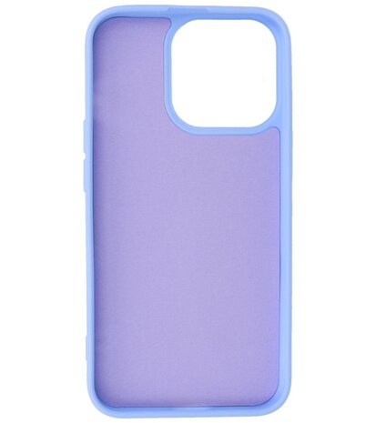 iPhone 14 Pro Hoesje - 2.0mm Dikke Fashion Telefoonhoesje Backcover - Paars