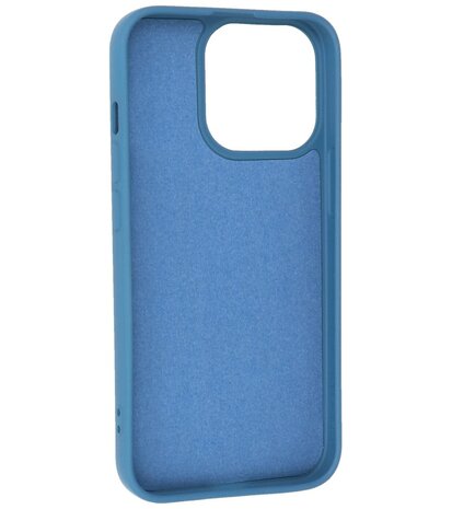 iPhone 14 Pro Max Hoesje - 2.0mm Dikke Fashion Telefoonhoesje Backcover - Navy