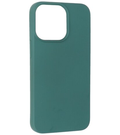 iPhone 14 Pro Max Hoesje - 2.0mm Dikke Fashion Telefoonhoesje Backcover - Donker Groen
