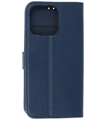 iPhone 14 Pro Hoesje Book Case Telefoonhoesje Navy