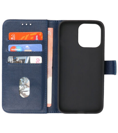 iPhone 14 Pro Hoesje Book Case Telefoonhoesje Navy