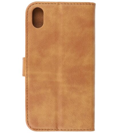 iPhone Xs Hoesje Book Case Telefoonhoesje Bruin