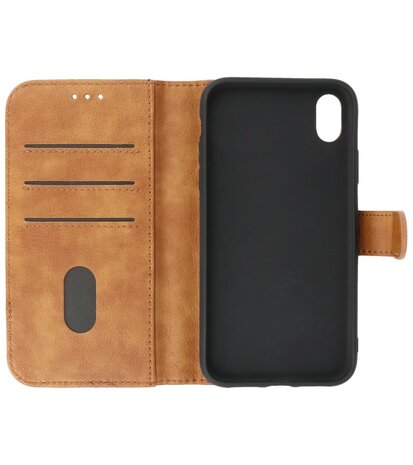 iPhone Xs Hoesje Book Case Telefoonhoesje Bruin