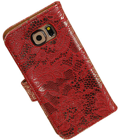 RoodLace / Kant Design Bookcover Hoesje Samsung Galaxy S6