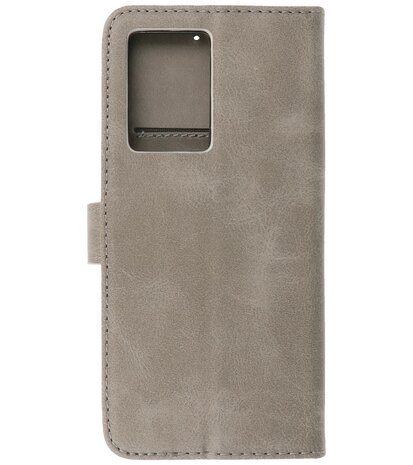 Oppo A77 5G & Oppo A57 5G Hoesje Book Case Portemonnee Telefoonhoesje - Grijs