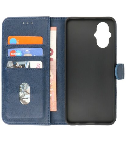 Oppo Reno 8 Lite Hoesje Book Case Portemonnee Telefoonhoesje - Navy