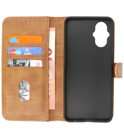 Oppo Reno 8 Lite Hoesje Book Case PortemonneeTelefoonhoesje - Bruin