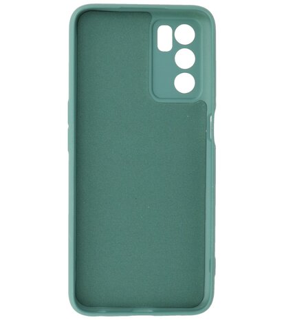 2.0mm Dikke Fashion Telefoonhoesje - Siliconen Hoesje voor Oppo A16 - Donker Groen
