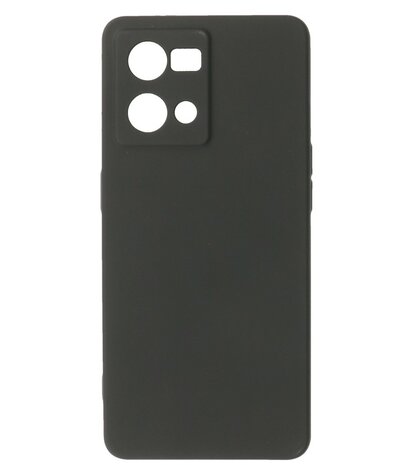 2.0mm Dikke Fashion Telefoonhoesje - Siliconen Hoesje voor Oppo Reno 8 4G - Zwart