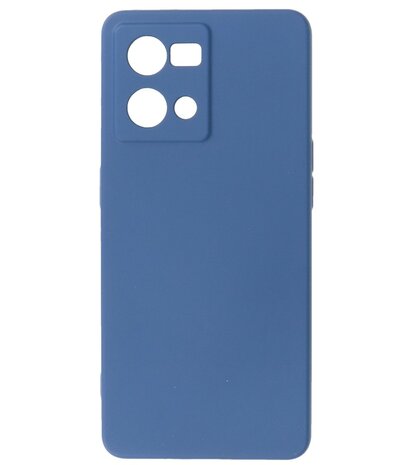 2.0mm Dikke Fashion Telefoonhoesje - Siliconen Hoesje voor Oppo Reno 8 4G - Navy