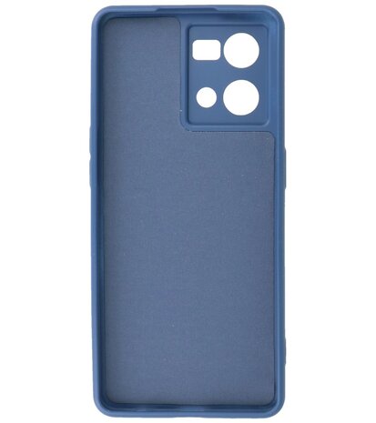 2.0mm Dikke Fashion Telefoonhoesje - Siliconen Hoesje voor Oppo Reno 8 4G - Navy