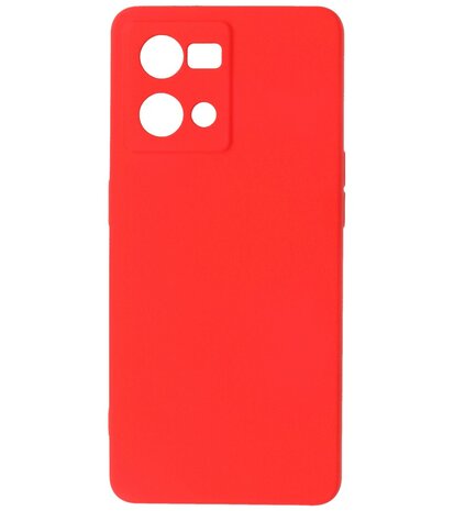 2.0mm Dikke Fashion Telefoonhoesje - Siliconen Hoesje voor Oppo Reno 8 4G - Rood