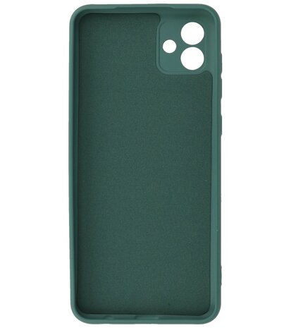 2.0mm Dikke Fashion Telefoonhoesje - Siliconen Hoesje voor Samsung Galaxy A04 - Donker Groen