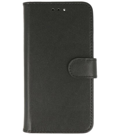 Echt Lederen Hoesje Wallet Case Telefoonhoesje voor iPhone 14 Plus - Zwart