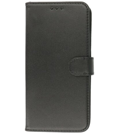 Echt Lederen Hoesje Wallet Case Telefoonhoesje voor iPhone 14 Pro - Zwart