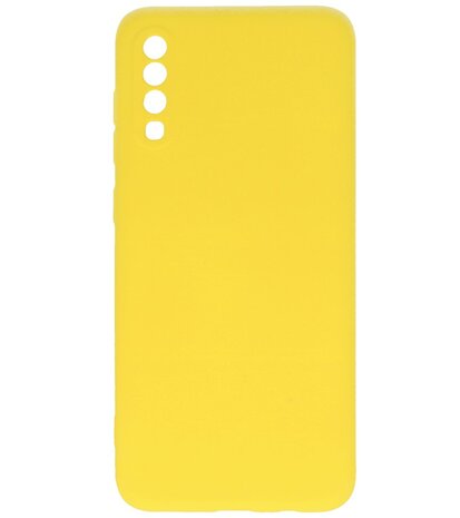 2.0mm Dikke Fashion Telefoonhoesje - Siliconen Hoesje voor Samsung Galaxy A70 - Geel