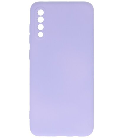 2.0mm Dikke Fashion Telefoonhoesje - Siliconen Hoesje voor Samsung Galaxy A70 - Paars