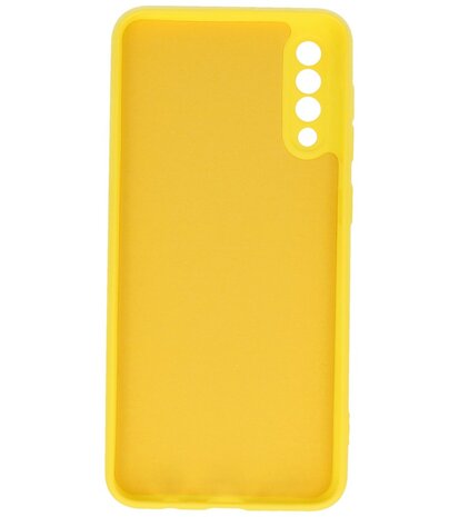 2.0mm Dikke Fashion Telefoonhoesje - Siliconen Hoesje voor Samsung Galaxy A50 - Geel