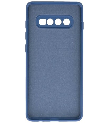 2.0mm Dikke Fashion Telefoonhoesje - Siliconen Hoesje voor Samsung Galaxy S10 Plus - Navy