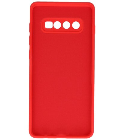 2.0mm Dikke Fashion Telefoonhoesje - Siliconen Hoesje voor Samsung Galaxy S10 Plus - Rood