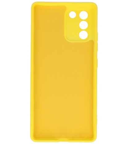 2.0mm Dikke Fashion Telefoonhoesje - Siliconen Hoesje voor Samsung Galaxy S10 Lite - Geel