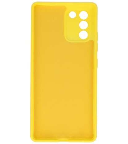 2.0mm Dikke Fashion Telefoonhoesje - Siliconen Hoesje voor Samsung Galaxy S10 Lite - Geel