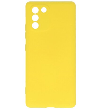 2.0mm Dikke Fashion Telefoonhoesje - Siliconen Hoesje voor Samsung Galaxy S10 Lite - Geel