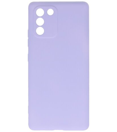 2.0mm Dikke Fashion Telefoonhoesje - Siliconen Hoesje voor Samsung Galaxy S10 Lite - Paars