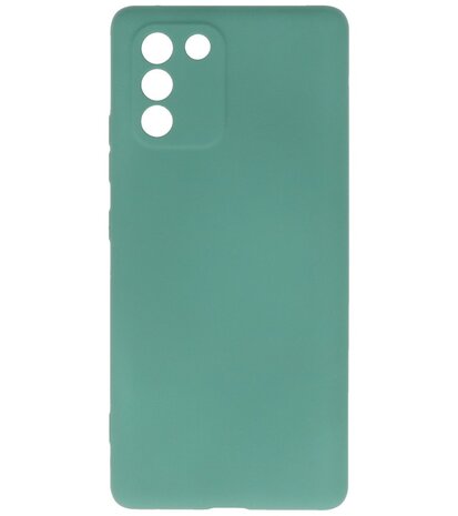 2.0mm Dikke Fashion Telefoonhoesje - Siliconen Hoesje voor Samsung Galaxy S10 Lite - Donker Groen