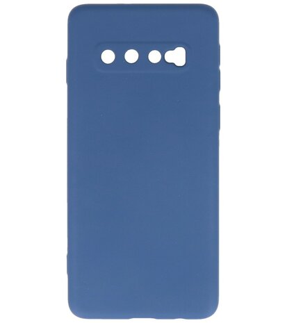 2.0mm Dikke Fashion Telefoonhoesje - Siliconen Hoesje voor Samsung Galaxy S10 - Navy