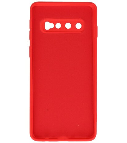 2.0mm Dikke Fashion Telefoonhoesje - Siliconen Hoesje voor Samsung Galaxy S10 - Rood