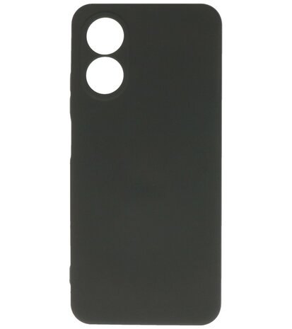 2.0mm Dikke Fashion Telefoonhoesje - Siliconen Hoesje voor Oppo A17 - Zwart