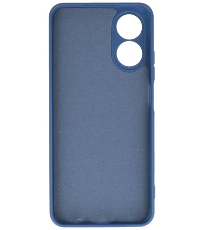 2.0mm Dikke Fashion Telefoonhoesje - Siliconen Hoesje voor Oppo A17 - Navy