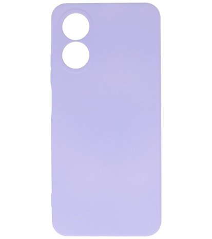 2.0mm Dikke Fashion Telefoonhoesje - Siliconen Hoesje voor Oppo A17 - Paars