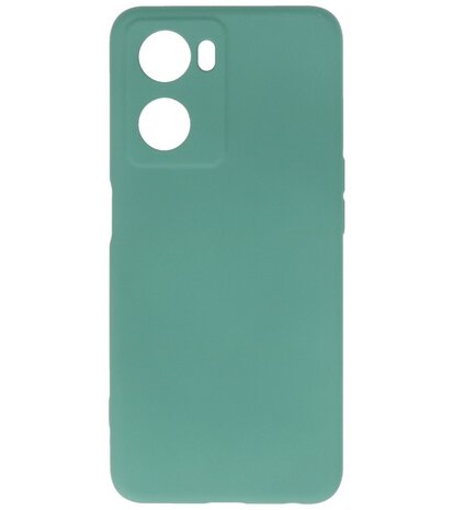 2.0mm Dikke Fashion Telefoonhoesje - Siliconen Hoesje voor Oppo A57s - Donker Groen