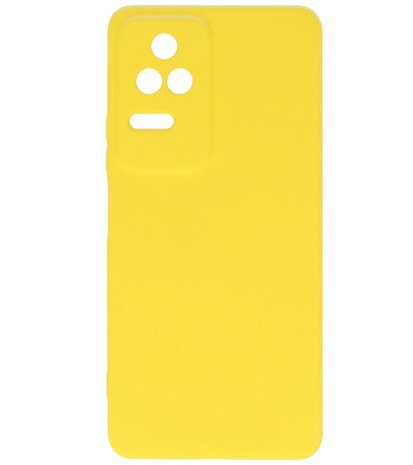 2.0mm Dikke Fashion Telefoonhoesje - Siliconen Hoesje voor Xiaomi Poco F4 - Geel